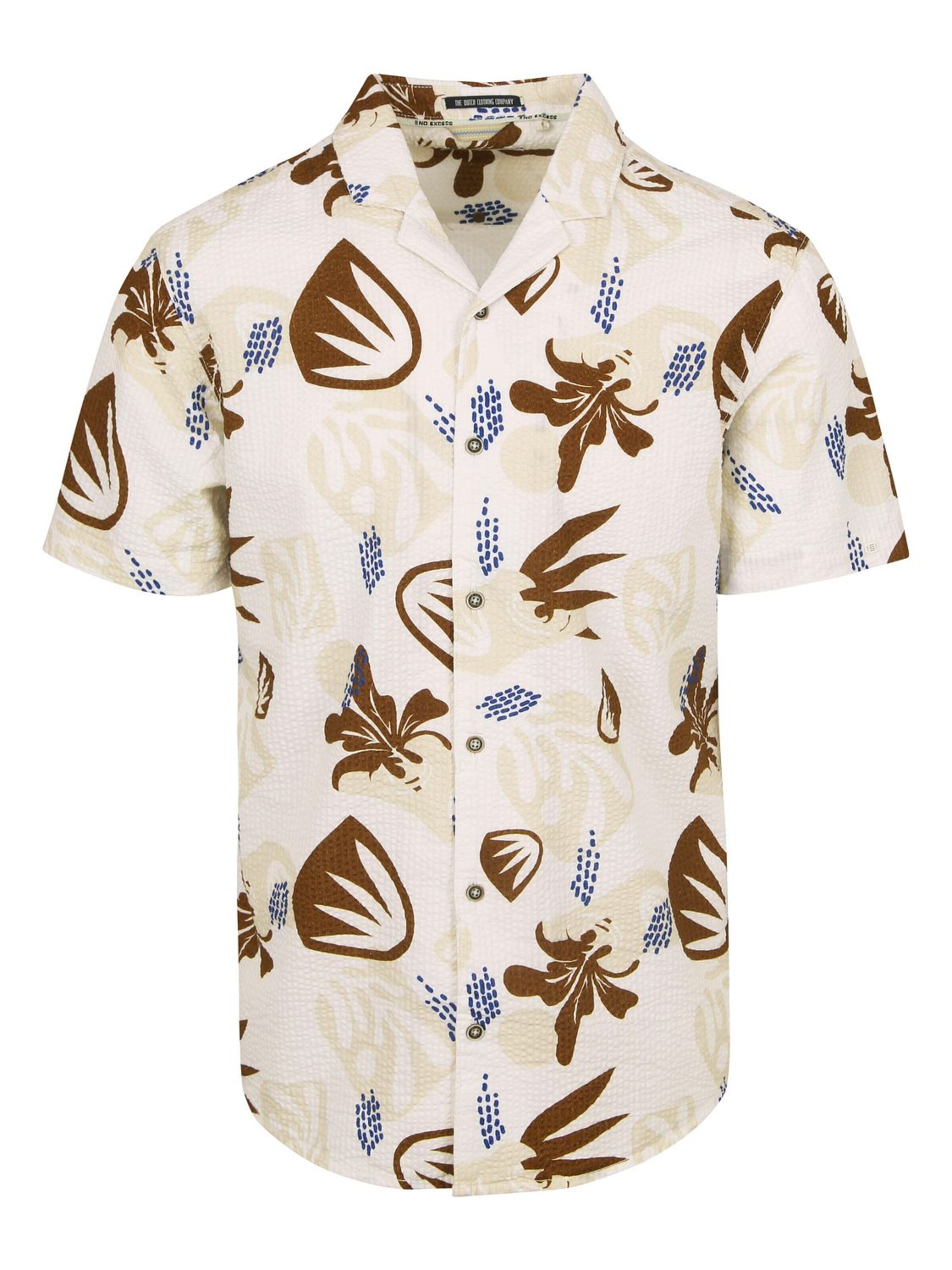 No Excess Regular fit Button Up Shirt in Beige: front