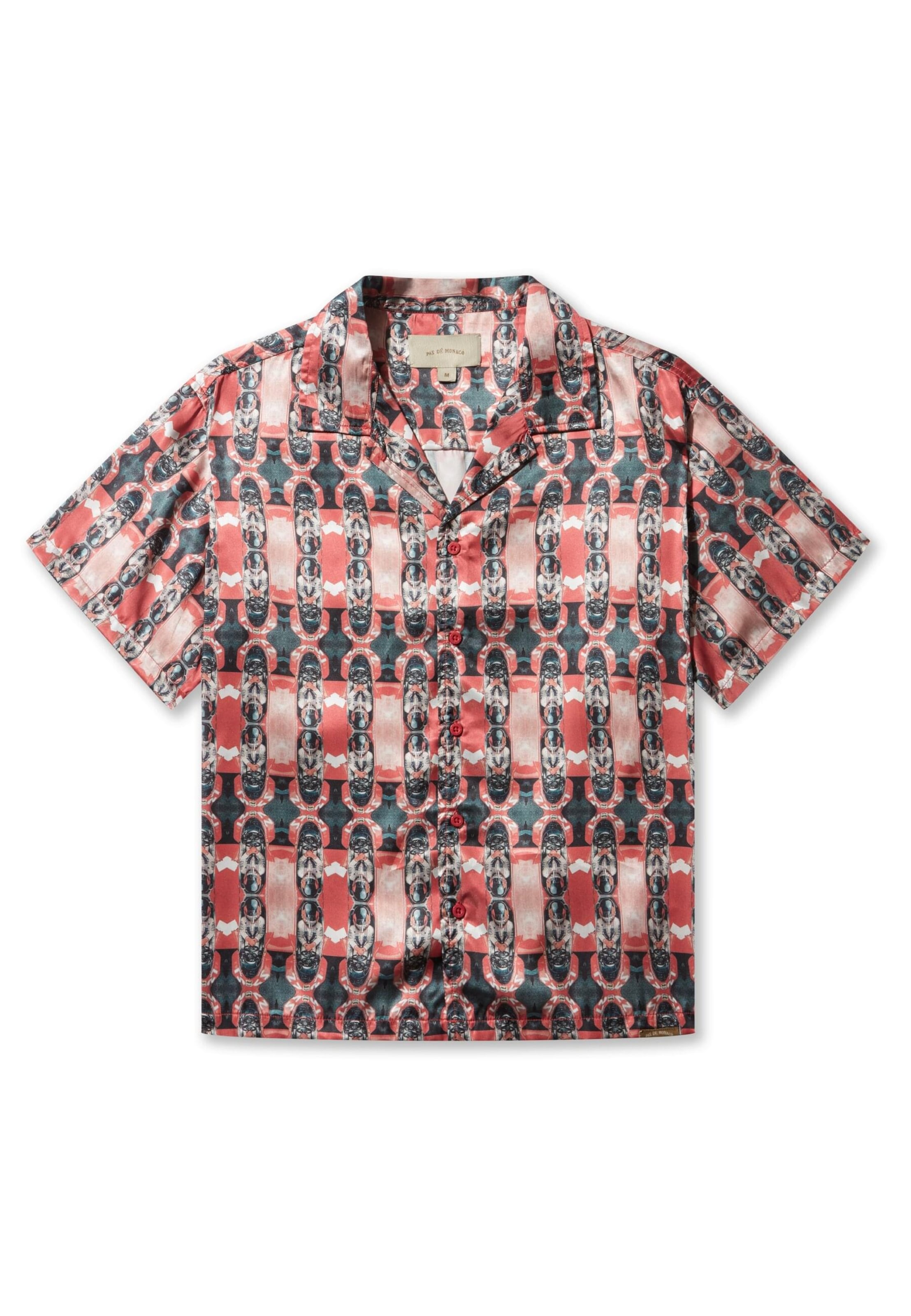 Pas De Monaco - Ajuste confortable Camisa 'COCKPIT CUBAN' en rojo: frente