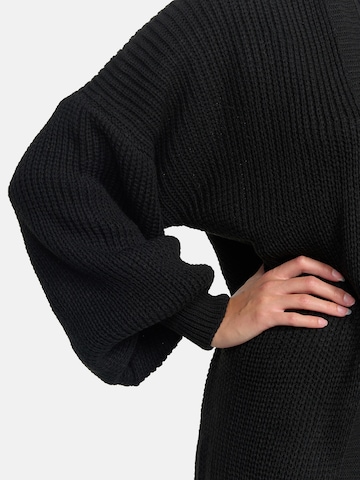 Elara Gebreide mantel in Zwart