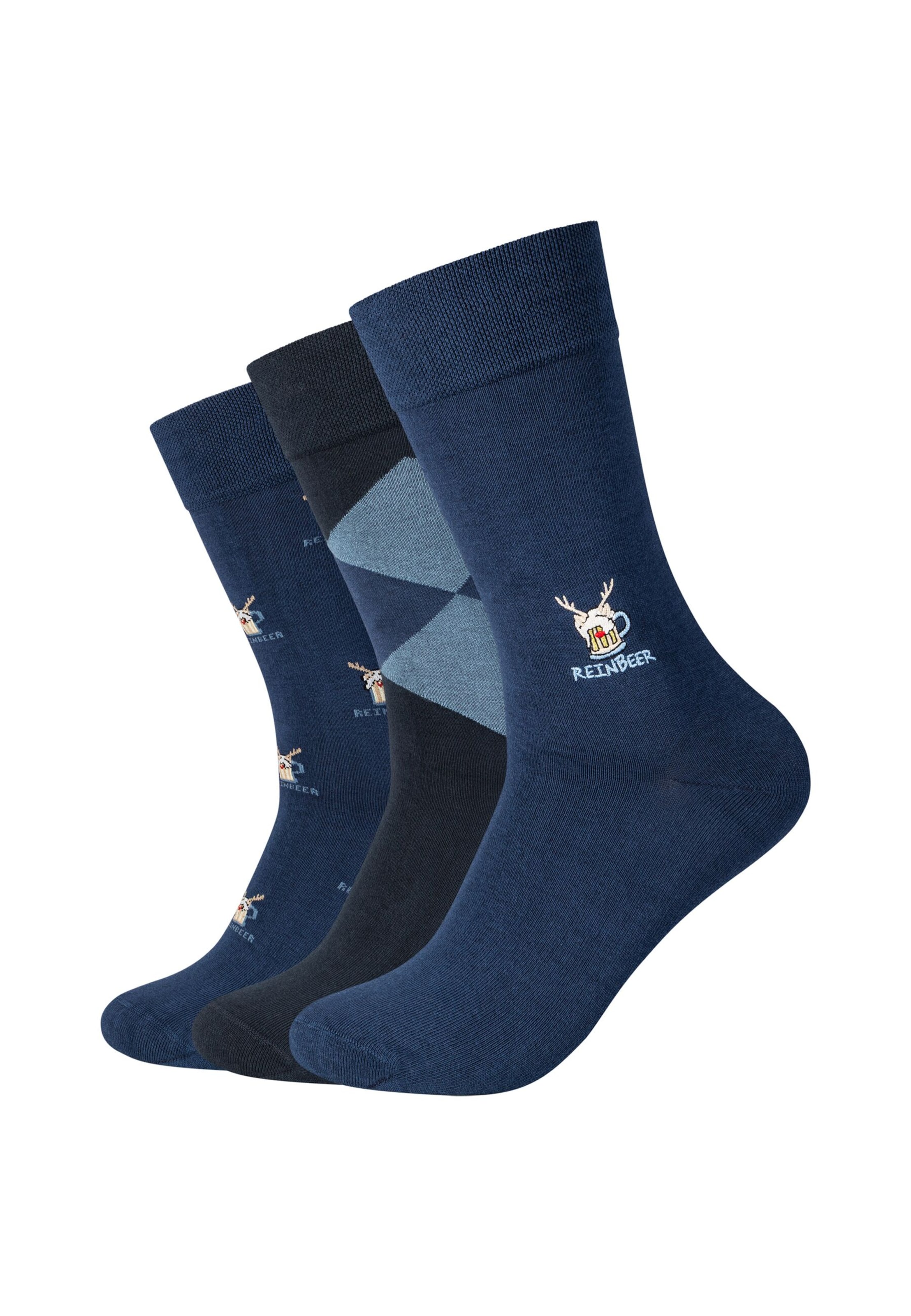 Chaussettes camano en bleu : devant