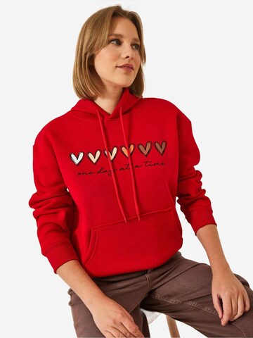Bianco Lucci Sweatshirt in Rot
