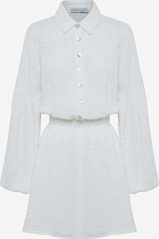 Robe-chemise 'TOPEKA' St MRLO en blanc : devant