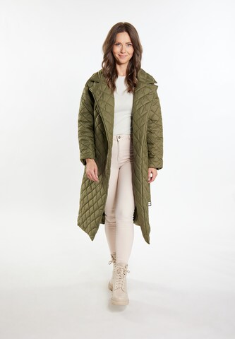 Usha Between-Seasons Coat in Green