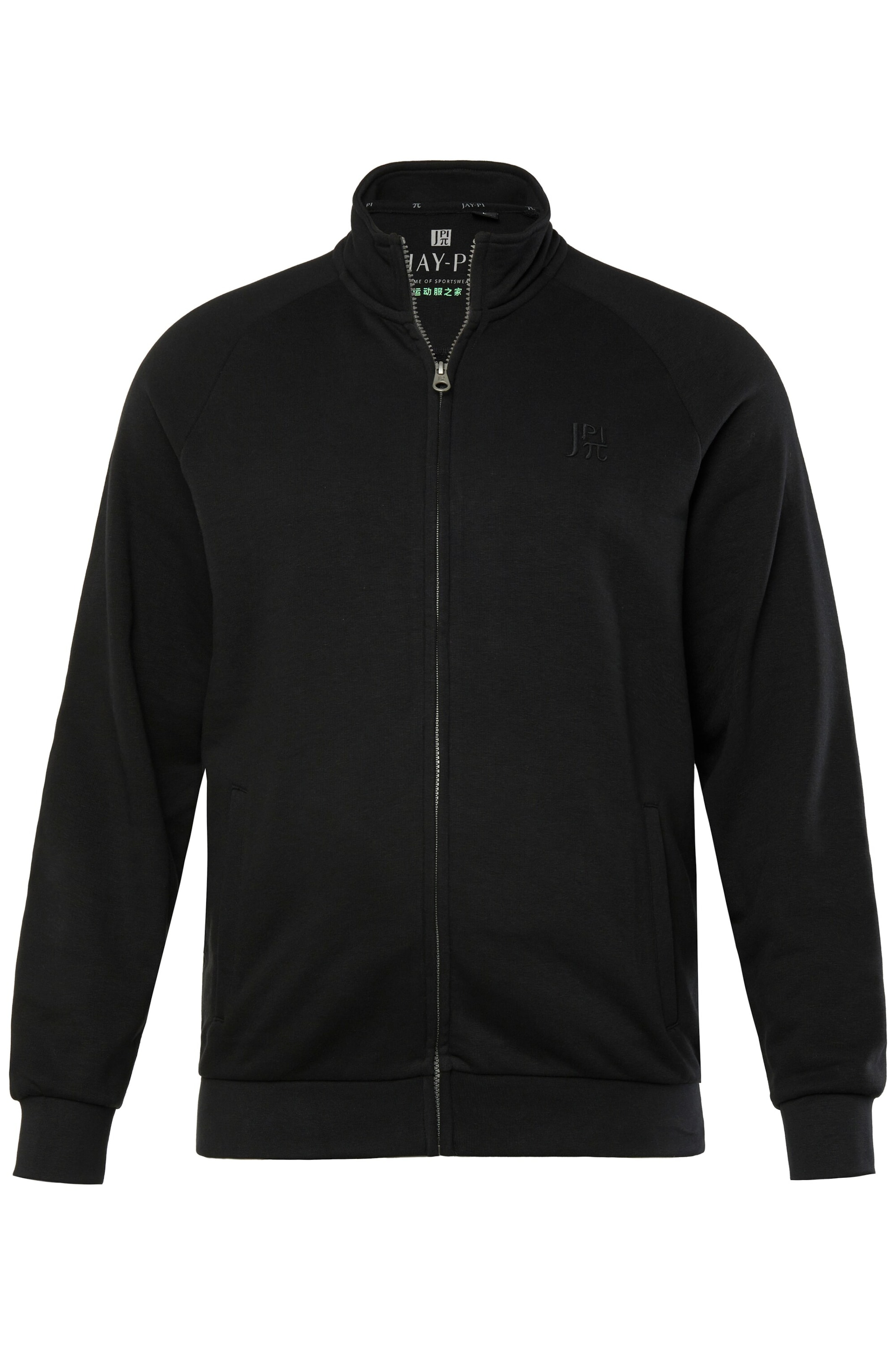 JAY-PI Sweatjacke in Schwarz: Vorderseite