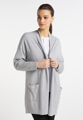 DreiMaster Klassik Knit Cardigan in Grey: front