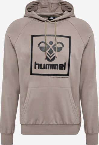 Hummel Sportsweatshirt in Grijs: voorkant