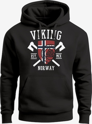 Neverless Sweatshirt 'Viking' in Schwarz: Vorderseite