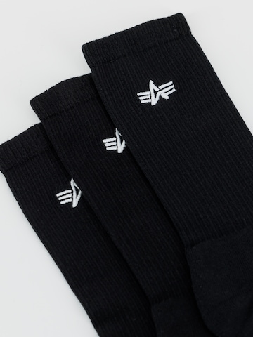 ALPHA INDUSTRIES Ponožky – černá
