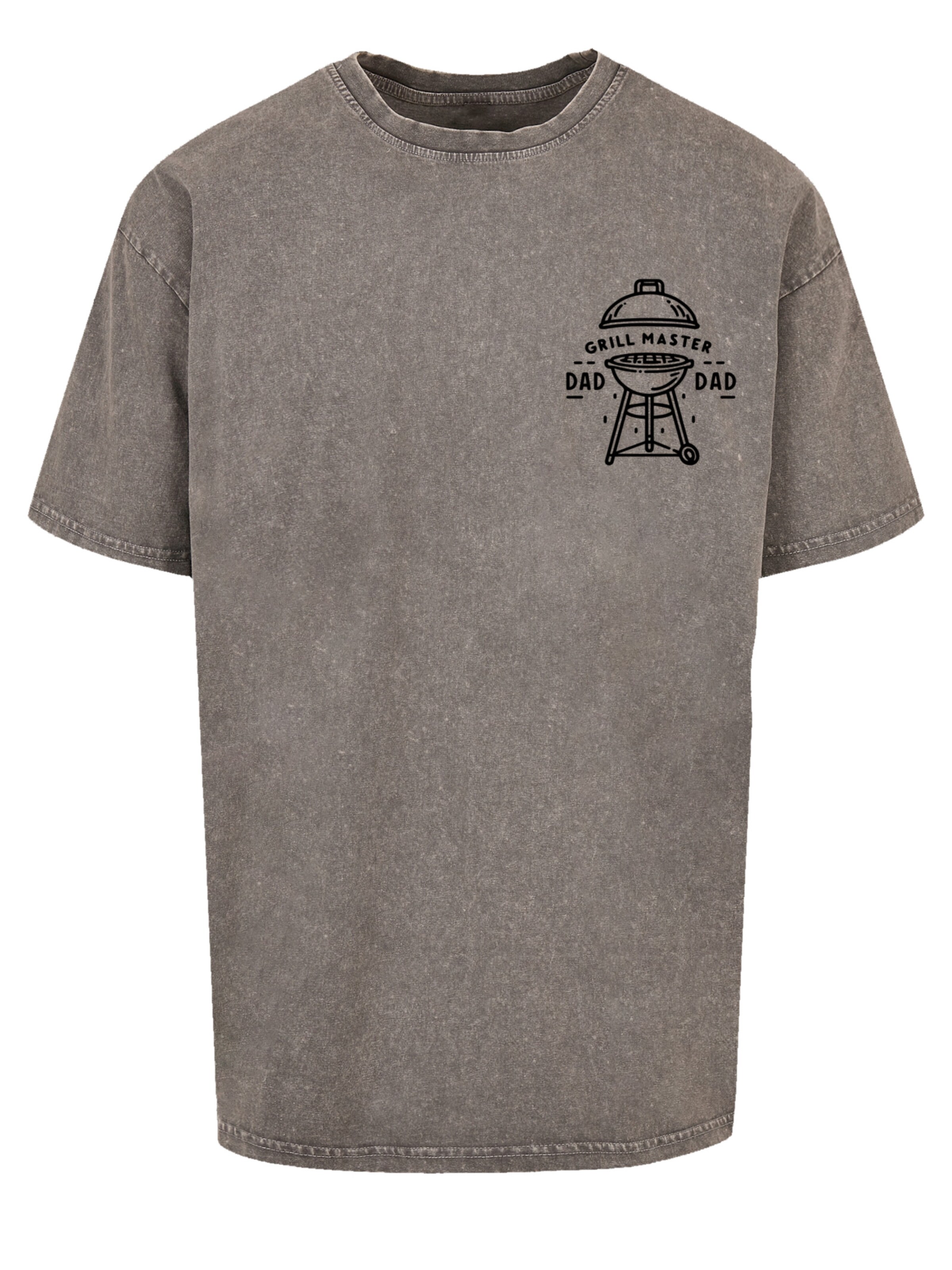 F4NT4STIC Shirt 'Vatertag Grill Master für BBQ-Väter' in Grey: front