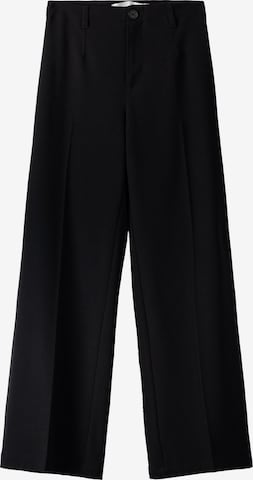 Bershka Zvonové kalhoty Kalhoty s puky – černá: přední strana