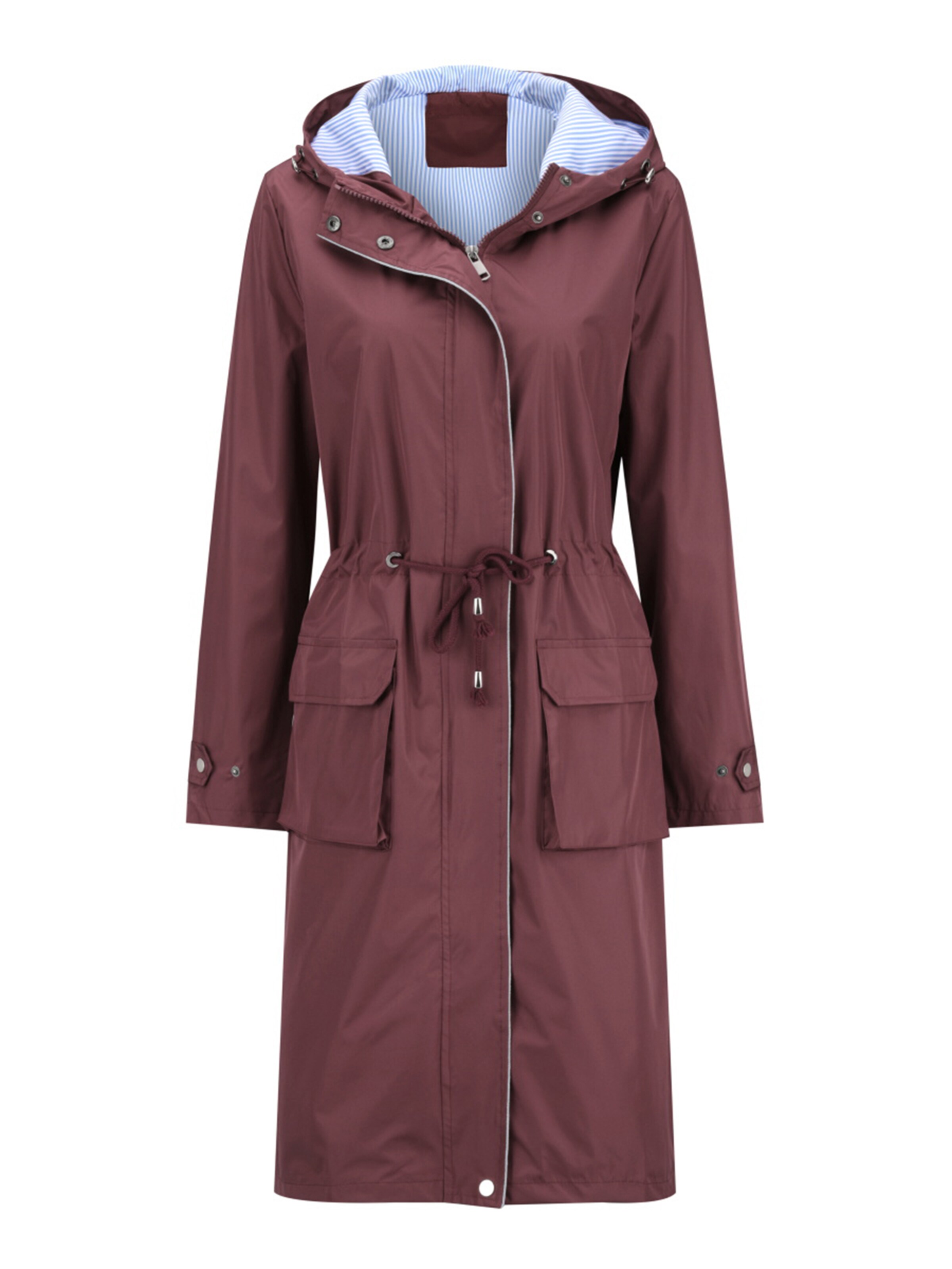 Youthup Between-Seasons Coat in Red: front