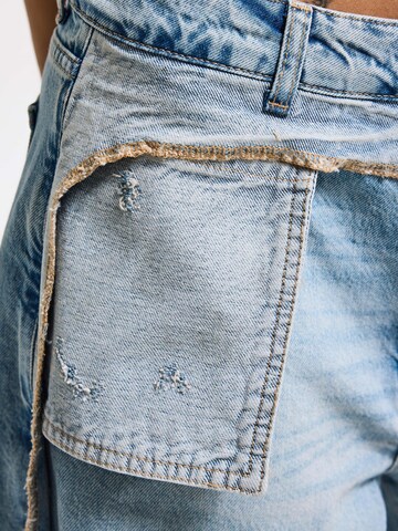 IT'S BASIC Baggy Jeans 'SUPER BAGGY MID RISE JEANS (Lenght 30)' i blå