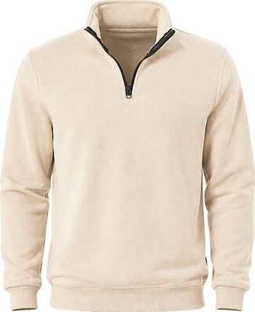 LOUIS LECLER Sweatshirt 'Remy' in Beige: voorkant