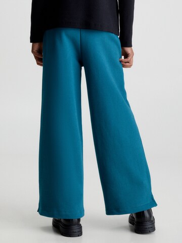 Calvin Klein Jeans Wide leg Broek in Blauw