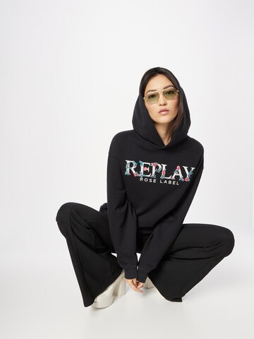 REPLAY Sweatshirt in Schwarz