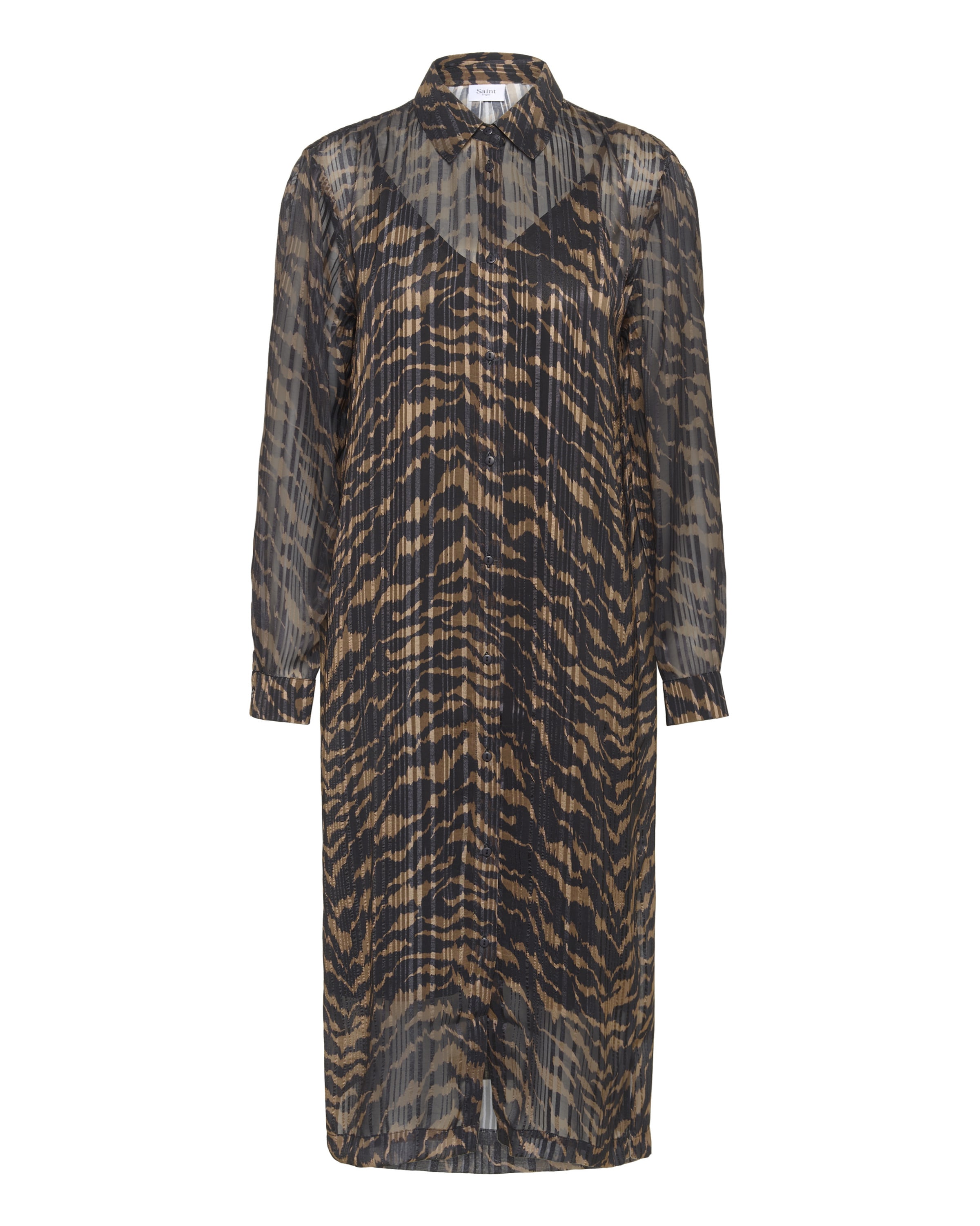 SAINT TROPEZ Jurk 'SZNesta' in Zwart: voorkant