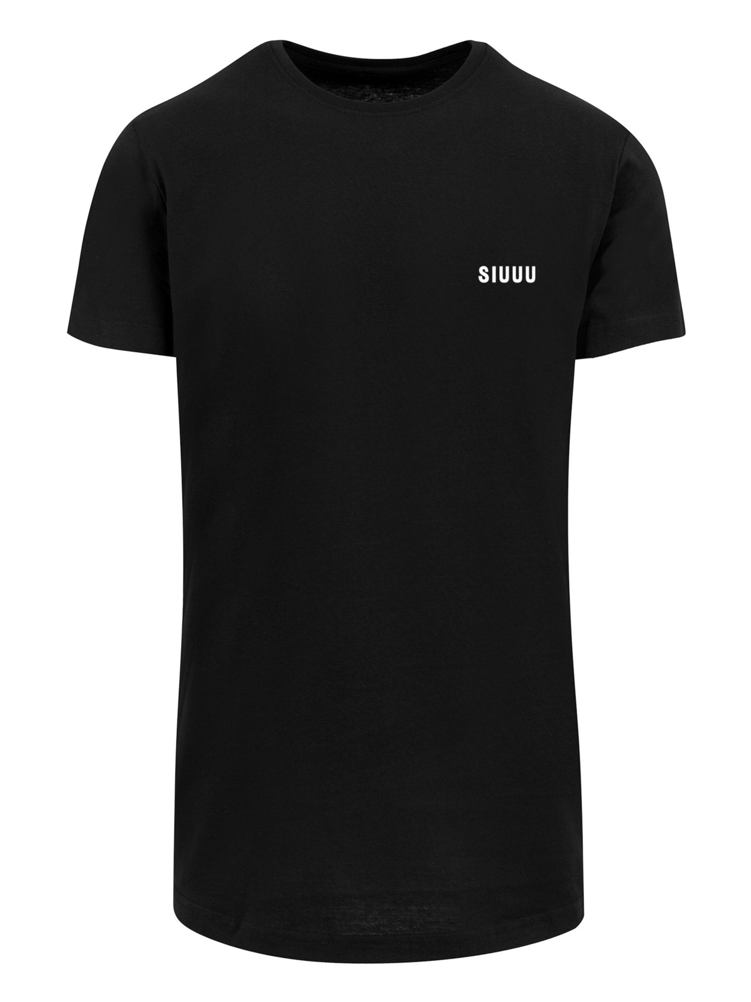 T-Shirt 'SIUUU' F4NT4STIC en noir : devant