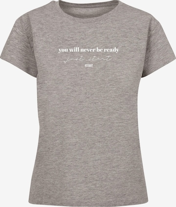 Merchcode Shirt ' Just Start' in Grau: predná strana