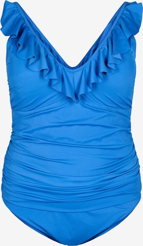 Costume intero 'Skitrin' di Swim by Zizzi in blu: frontale