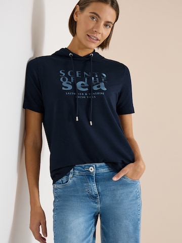 CECIL Sweatshirt 'Scents Of The Sea' in Blue: front