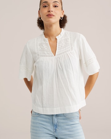 WE Fashion - Blusa en blanco: frente
