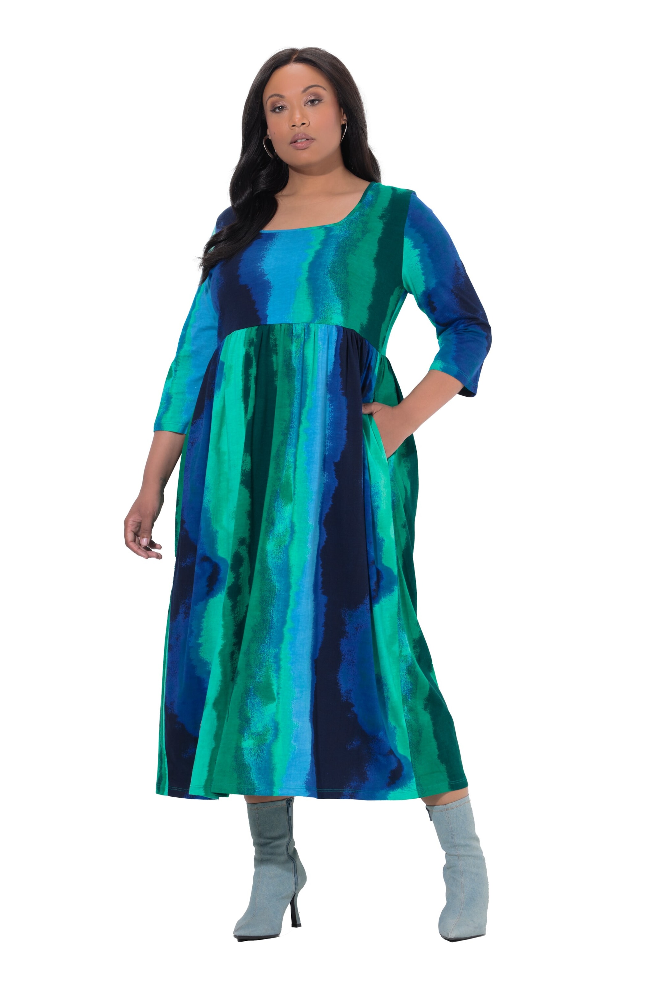 Ulla Popken Kleid in Blau: Vorderseite