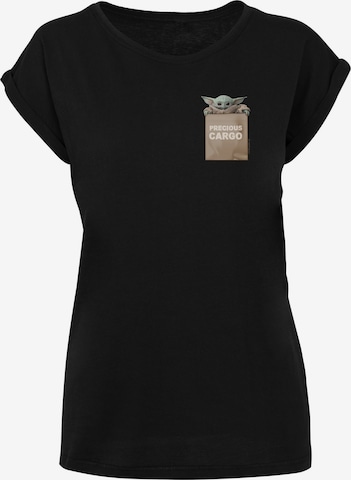 T-shirt 'Star Wars The Mandalorian Precious Cargo' F4NT4STIC en noir : devant