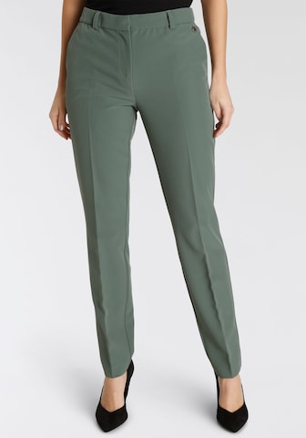 TAMARIS Slim fit Pleated Pants in Green: front