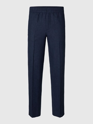 SELECTED HOMME Regular Bandplooibroek in Blauw: voorkant