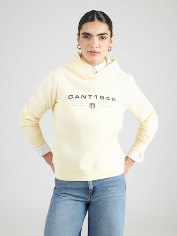 GANT Μπλούζα φούτερ σε κίτρινο: μπροστά