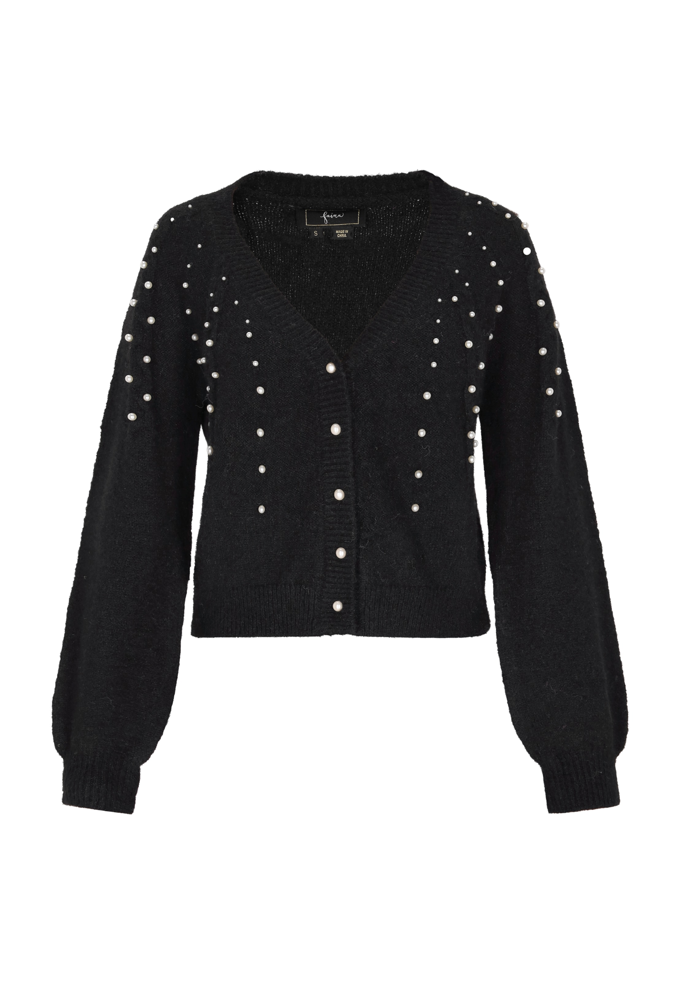 Cardigan faina en noir : devant