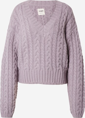 ABOUT YOU x Laura Giurcanu Sweater 'Mila' in Purple: front