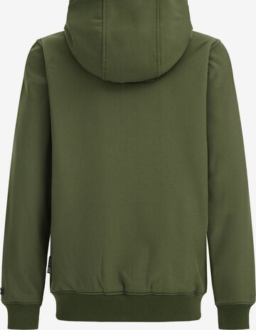 WE Fashion - Sudadera con cremallera en verde