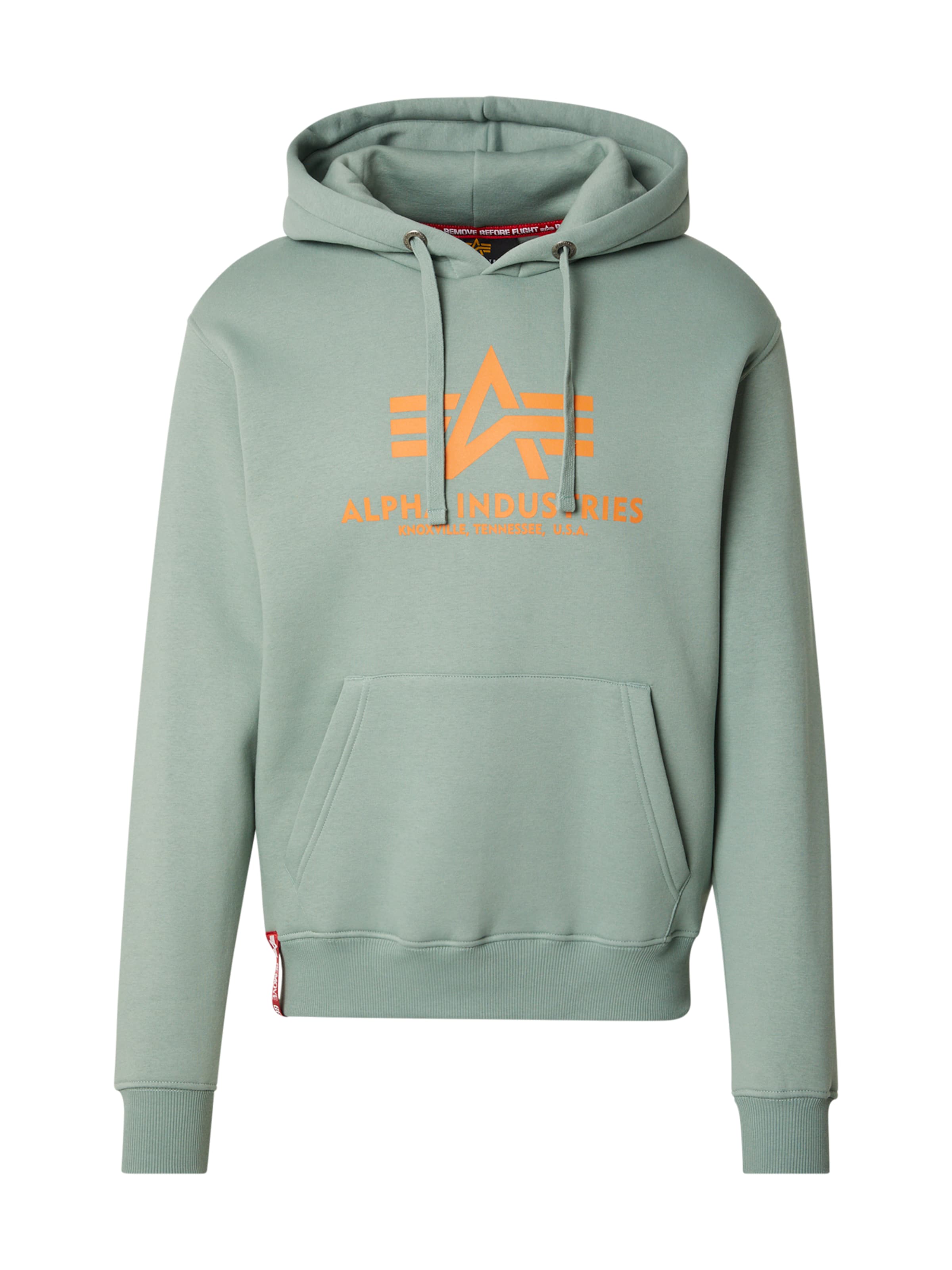 ALPHA INDUSTRIES Mikina – zelená: přední strana