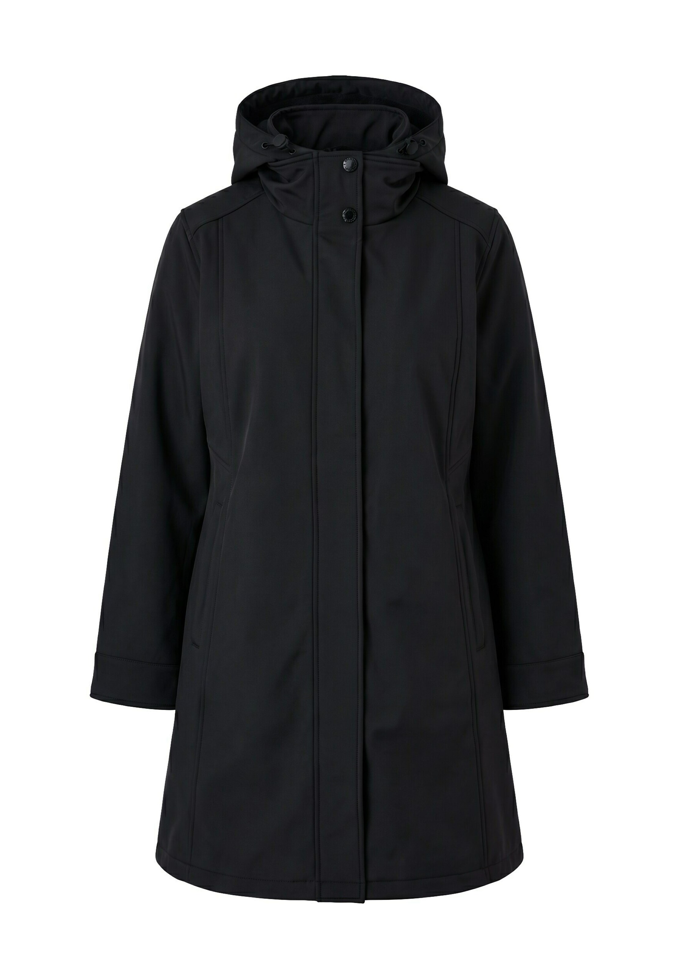 Ulla Popken Weatherproof jacket in Black: front