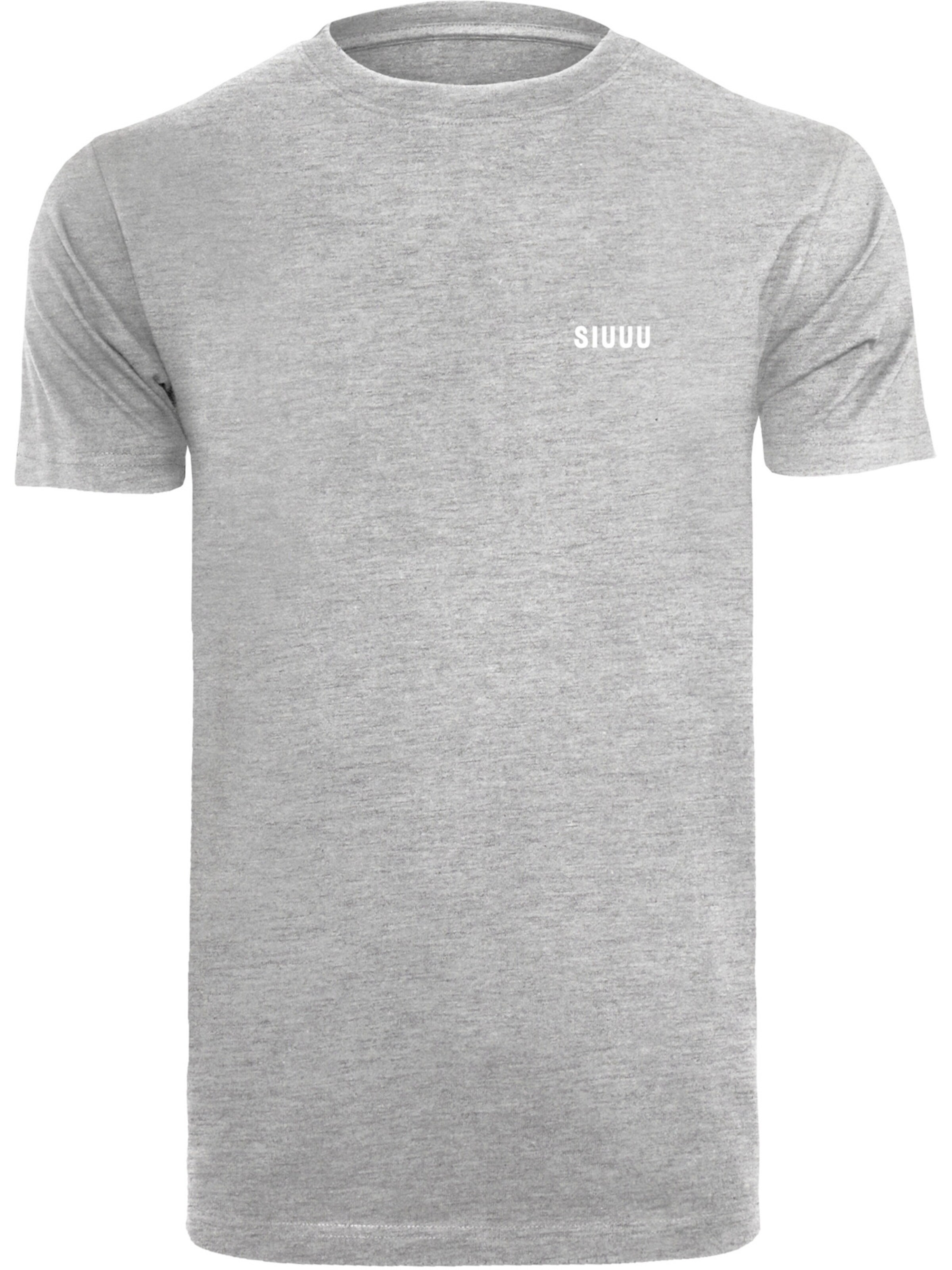 T-Shirt 'SIUUU' F4NT4STIC en gris : devant