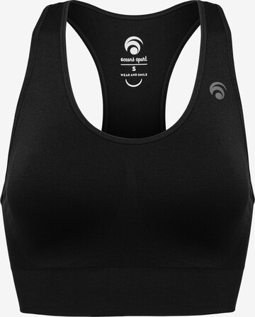 OCEANSAPART Sports bra 'Beverly' in Black: front