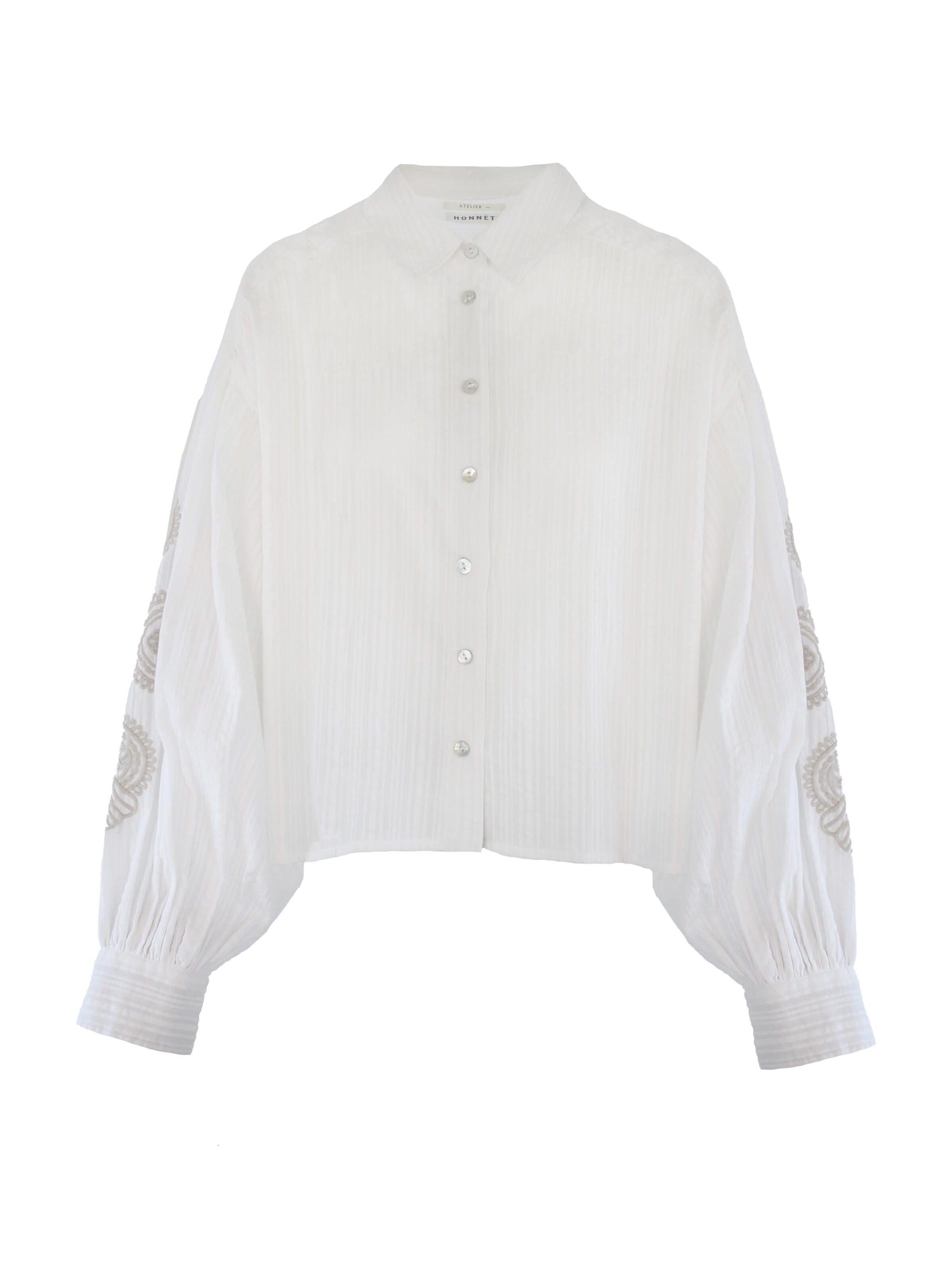 Honnête Atelier Blouse 'Aubrey' in White