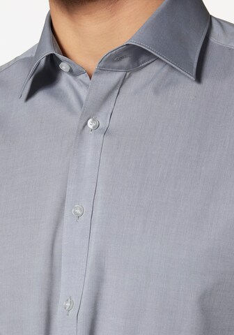 OLYMP Slim fit Business Shirt 'Level 5' in Grey