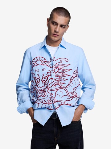 Desigual Regular fit Риза в синьо: отпред