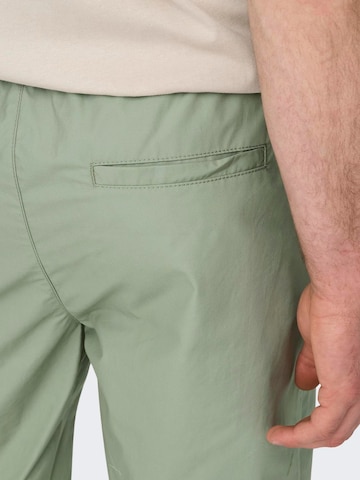 Only & Sons Regular Pants 'LINUS' in Green
