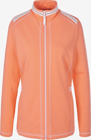 Peter Hahn Athletic Zip-Up Hoodie in Pink: front