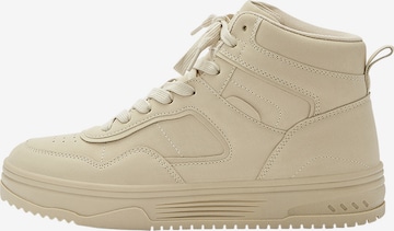 Pull&Bear High-top trainers in Beige