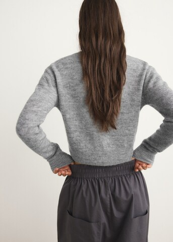 MANGO Knit Cardigan 'May' in Grey