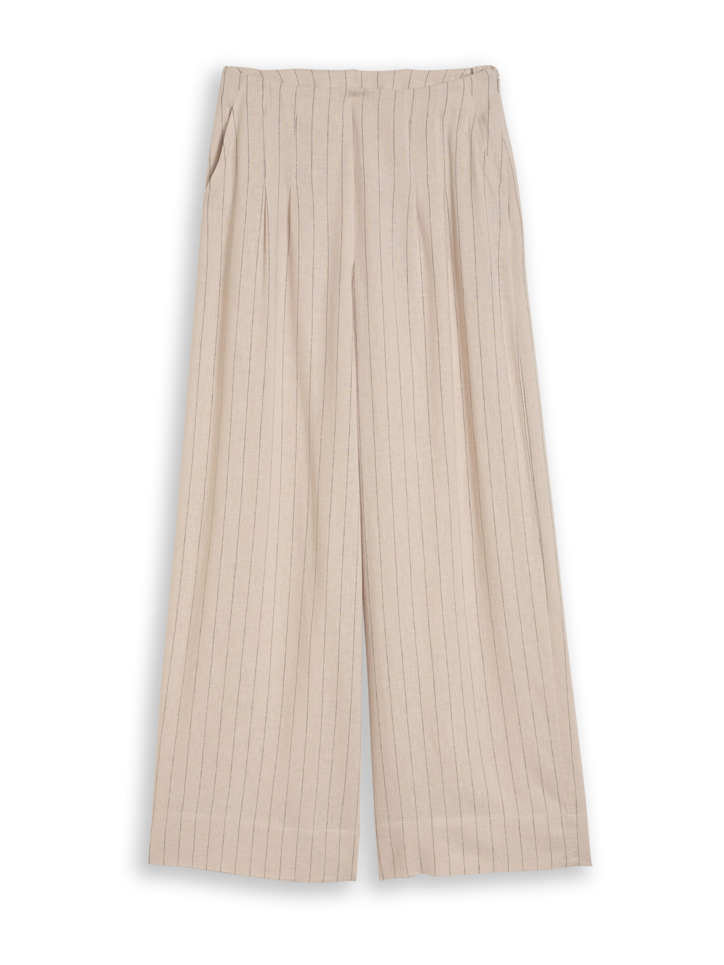 Wide Leg Pantalon à pince TOM TAILOR DENIM en beige : devant