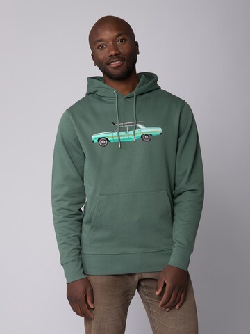 Watapparel Sweatshirt 'Surf Car' in Groen: voorkant