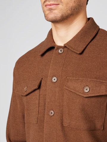 ABOUT YOU x Kevin Trapp Between-Season Jacket 'David' in Brown