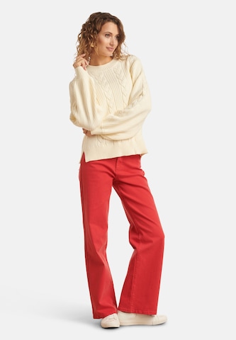 Smashed Lemon Loosefit Jeans in Rood