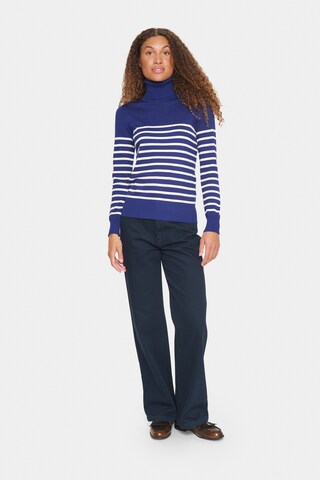 SAINT TROPEZ Sweater 'MilaSZ' in Blue