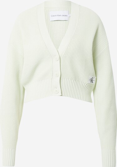 Calvin Klein Jeans Плетена жилетка в пастелно зелено / черно / бяло, Преглед на продукта